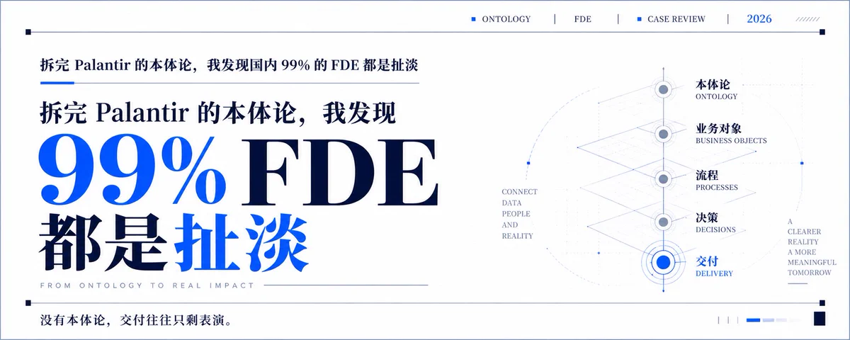 原帖封面：拆完 Palantir 的本体论，我发现国内 99% 的 FDE 都是扯淡