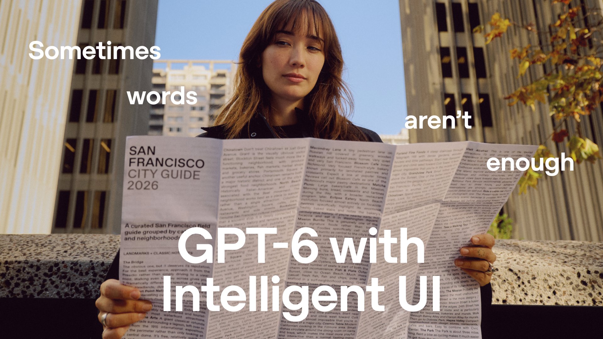 OpenAI 原帖附带的 Intelligent UI 预览图